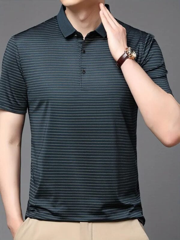 Code: 121(Navy Blue)- Premium China Polo Shirt For Men - Image 3