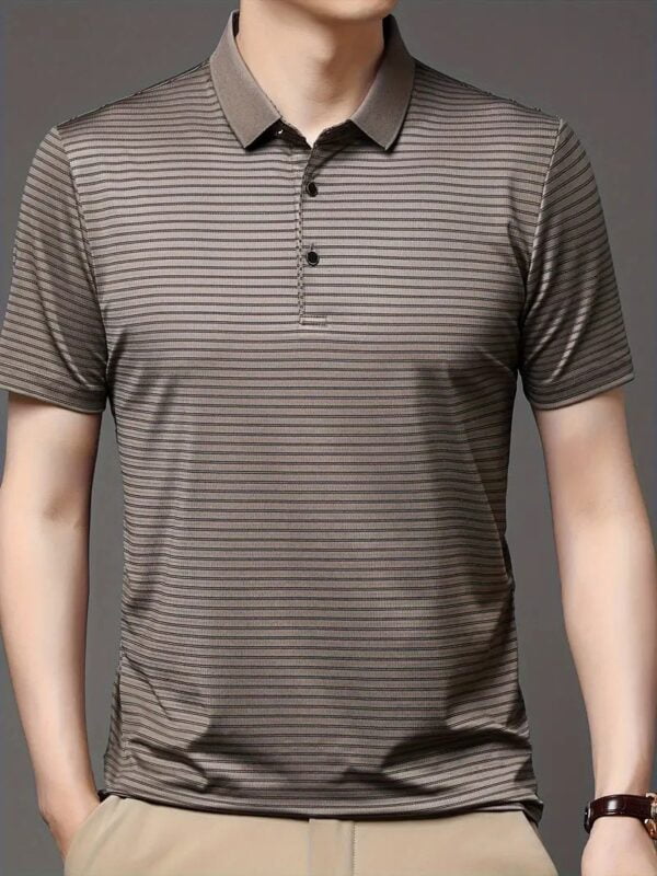 Code: 121(Khaki)- Premium China Polo Shirt For Men - Image 2