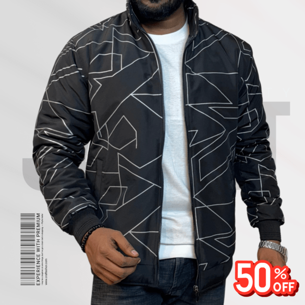 Code: P-601 (BLACK)|  Premium Pedding Jacket for Men's
