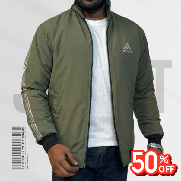 Code: P-603 (Olive-A)|  Premium Pedding Jacket for Men's