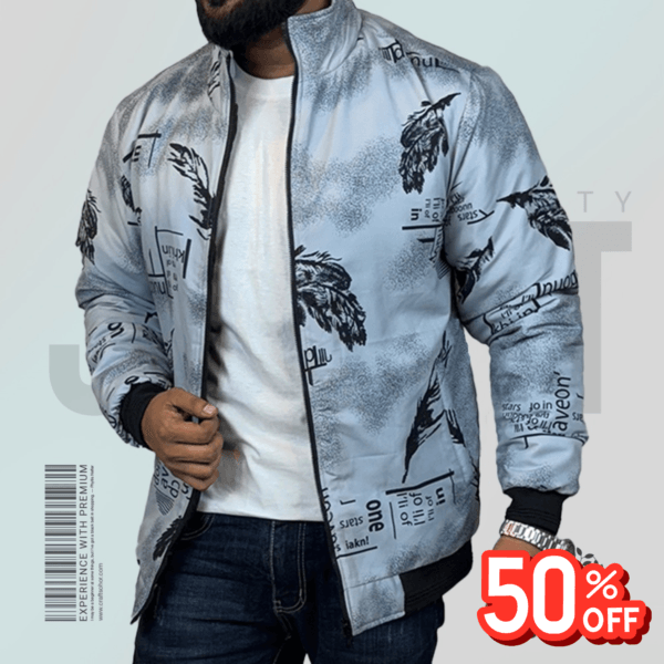 Code: S-404 (Silver)|  Premium Pedding Jacket for Men's