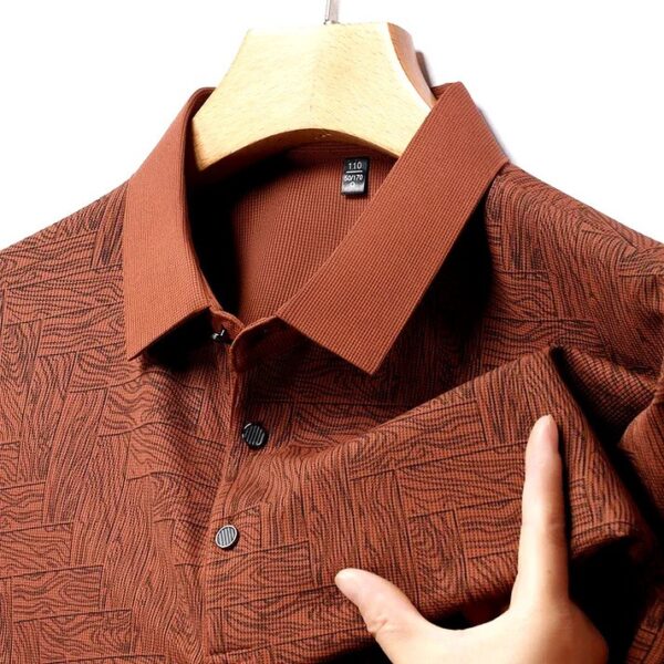 Code: 618(Khaki) Premium China Polo Shirt For Men - Image 2